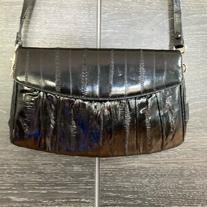 EUC Vintage 80’s Black Eelskin Bag